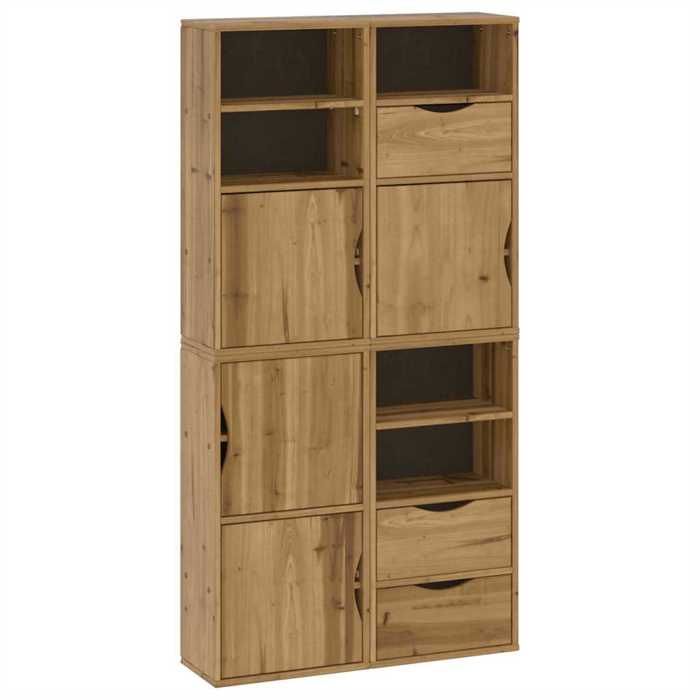 VidaXL Armoires latérales 4 pcs ODDA 40x24x79 cm bois massif pin, armoire, buffet, meuble de rangement de cuisine, meuble de 3365350