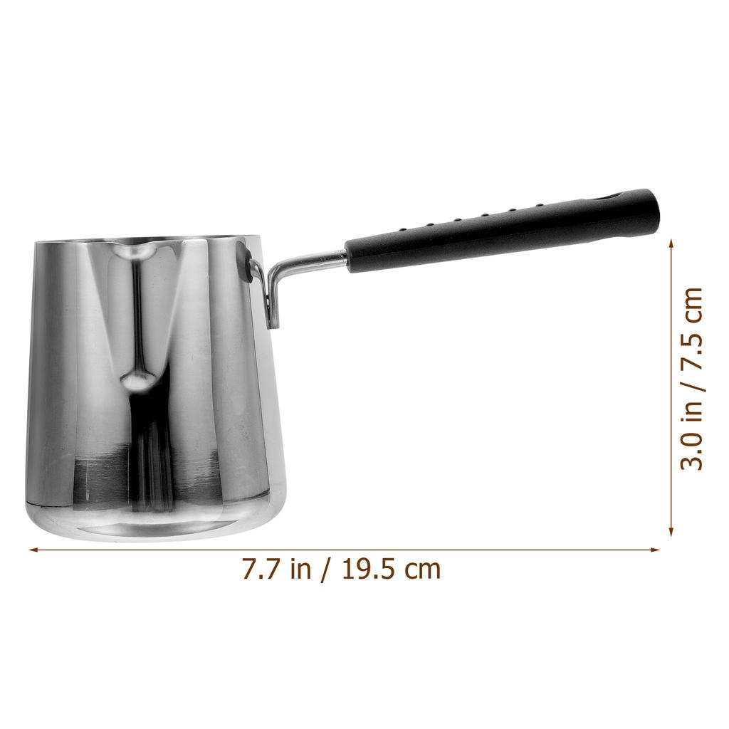 Stainless Steel Small Sauce Pan with Ergonomic Handle Smooth Bottom for Rapid Even Heat On Gas Induction Oil Melting Kitchen