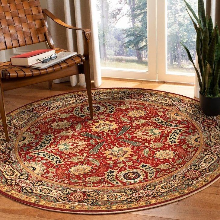 Ethnic Round Carpet Living Room West