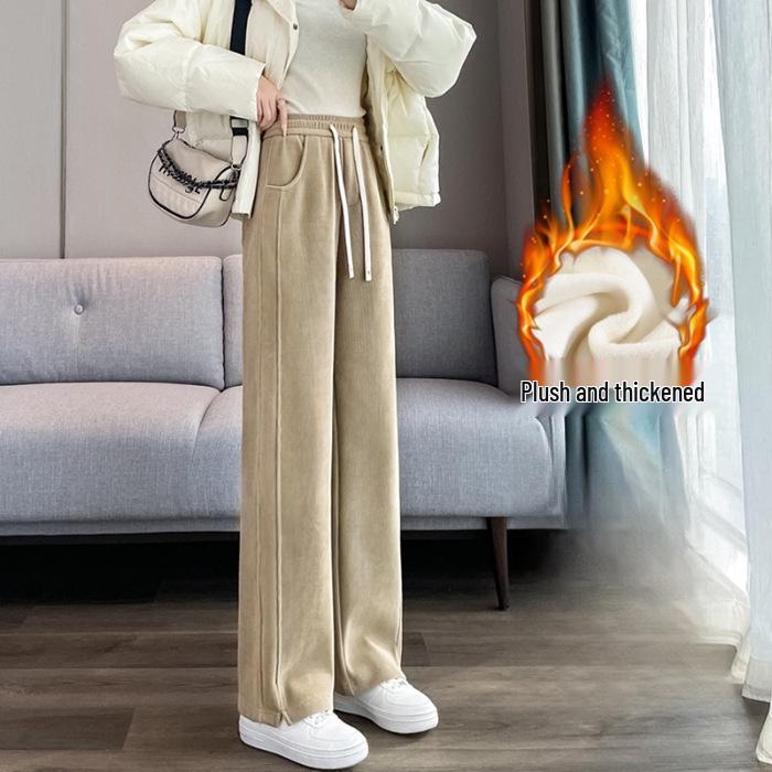 Dámské fleecem podšité tepláky s úzkou a širokou nohavicí pro jaro/podzim 2025