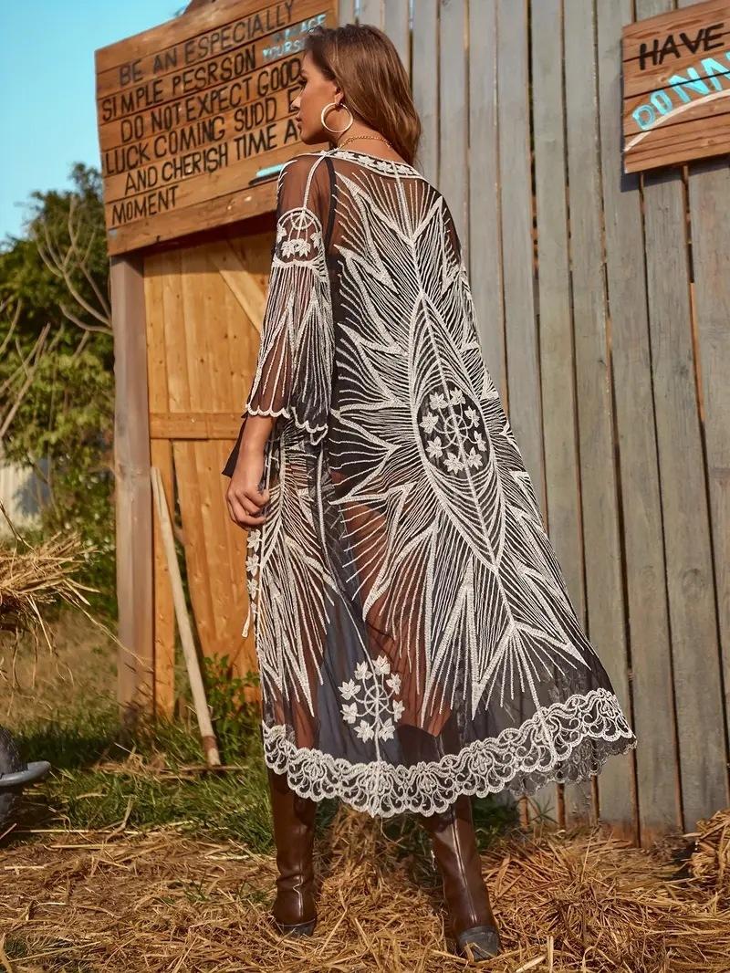 

Тень взрыв черный и белый подсолнух сексуальная полая перспектива кружево пляжная блузка One size (recommended within 60kg)