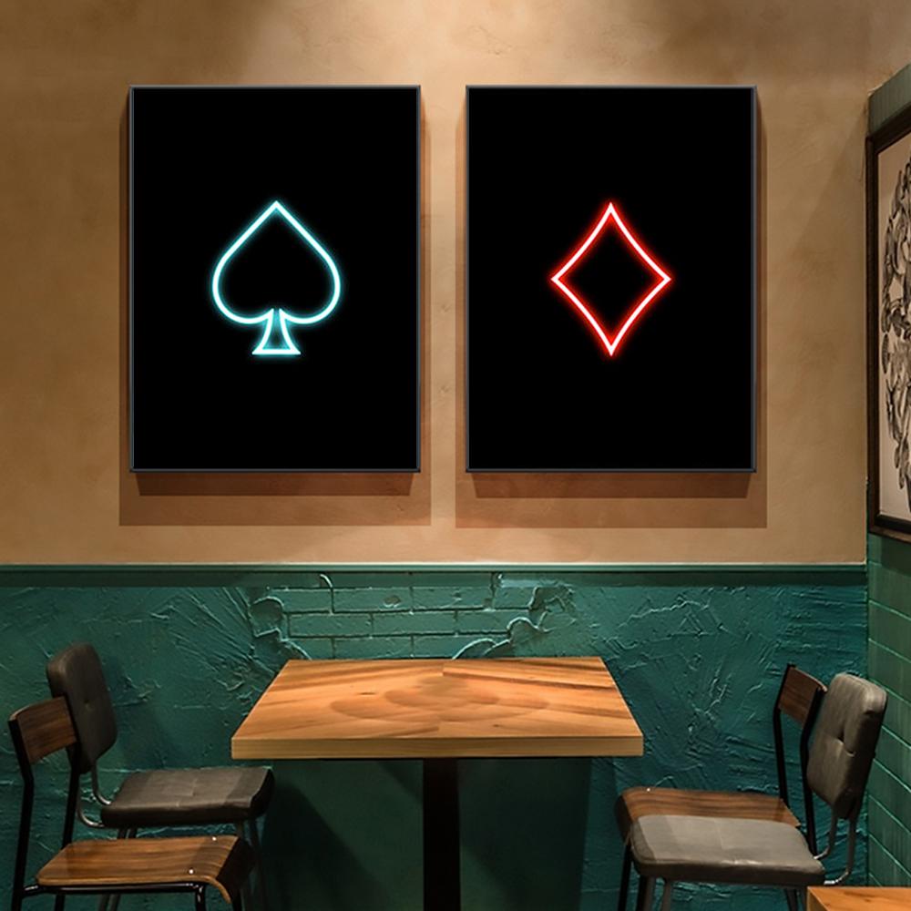 Gold Queen King Poker Black Nordic Wall Prints And Posters For Living Work Room Wall Art Canvas Painting Picture