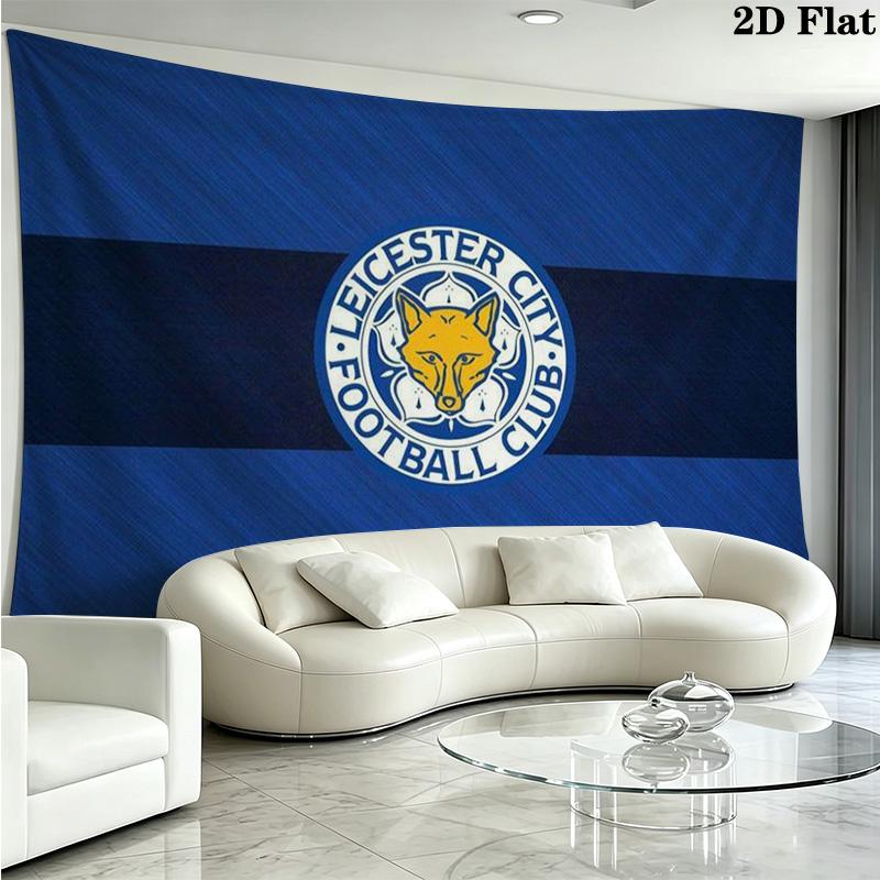 Leicester City FC Wall Tapestry Aesthetic Wall Hanging Printed Fabric Blanket Decorative Tapestries for Bedroom Living Room Home Decor