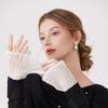 Simple Women Ruffle Arm Sleeves Wrist Cuffs Decorative Sleeves Armwear For Office Daily Wear And Formal Event Dresses