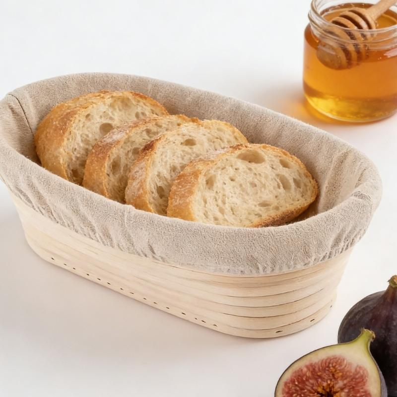 Ensemble Professionnel de Porte-Pain Lot de 2 avec Couvercles Préformés Idéal pour le Pain au Levain et le Pain de Blé Artisanal