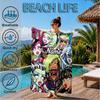 Custom Name High Party Beach Towel Microfiber Beach Towel, Lightweight and Quick-Dry, for Summer Travel, Swimming Pool Gift