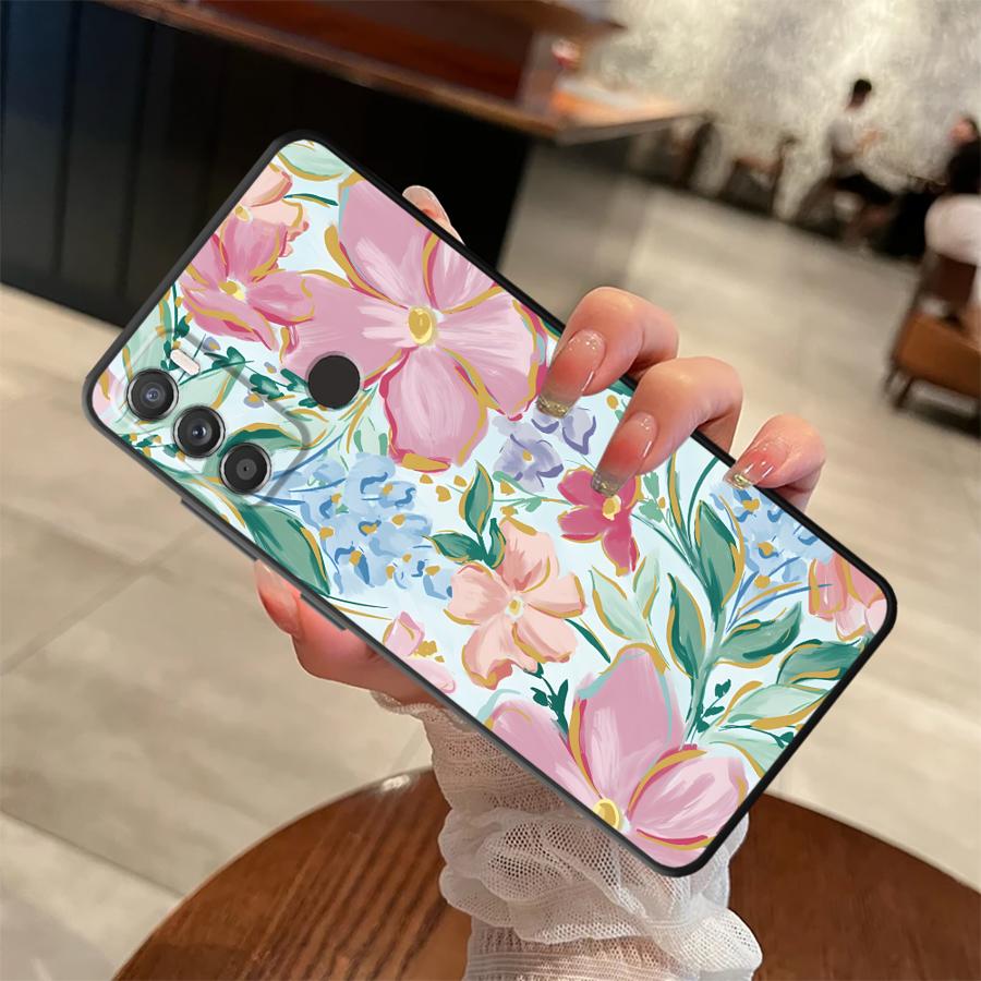 Case for Motorola Moto G60s G50 G52 G22 Edge40 G71 Edge 20 Pro 30 Lite G32 G53 G30 G51 G73 Phone Cover Cartoon Flower Butterfly