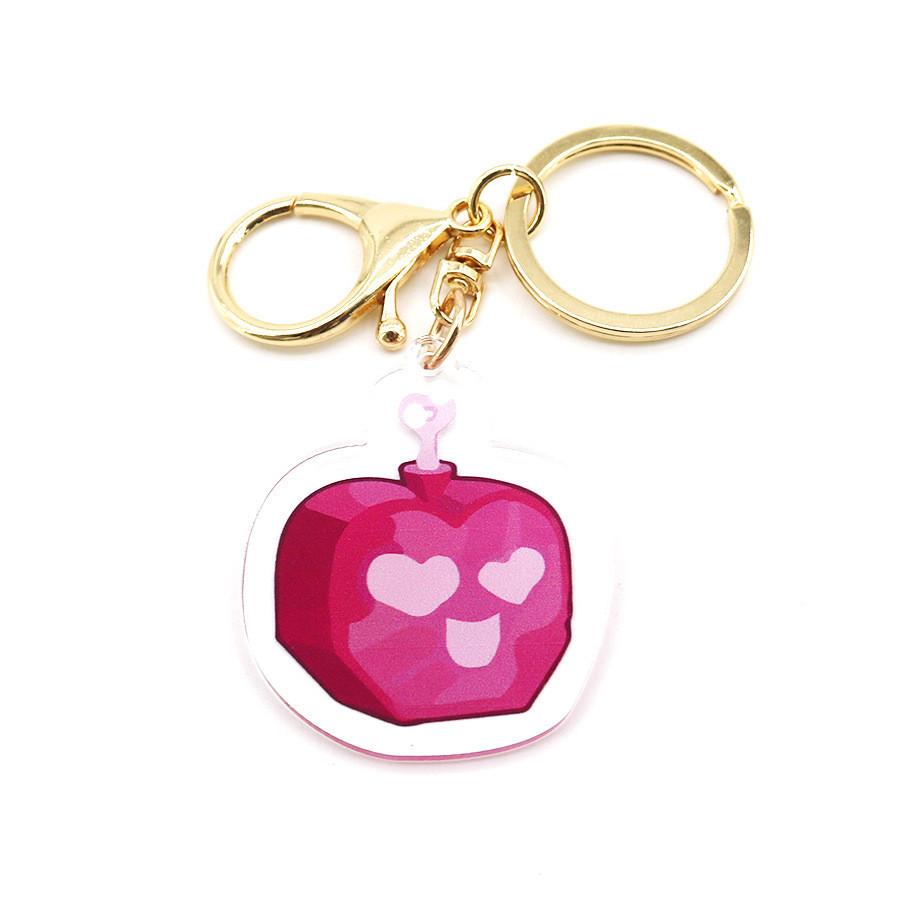 

Acrylic Blox Fruits Keychain Colorful Stylish Accessory Bag Decoration Gift Яскраво-рожевий