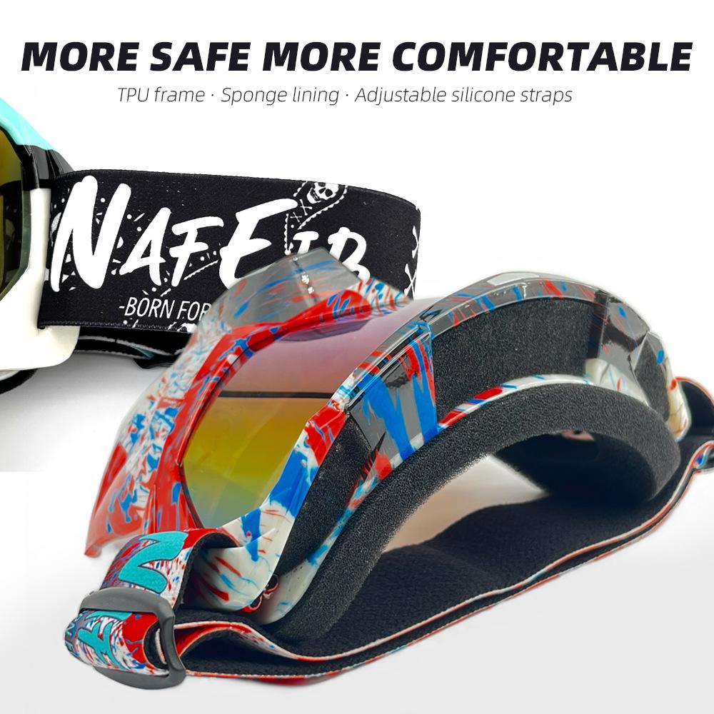 Brille Maske Radfahren Skimaske Blendschutz Anti-UV Outdoor-Brille Winddicht Multifunktion