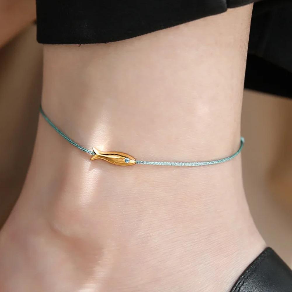 925 Silver Butterfly Anklet for Women Delicate Zircon Tassel Bracelet Summer Jewelry Dropship