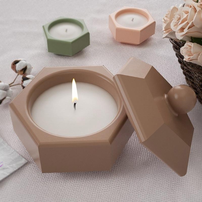 DIY Crafts Silicone Mold Hexagonal Jewelry Box Molds Silicone Candle Cup Molds Perfect for Jewelry Box Storage Container