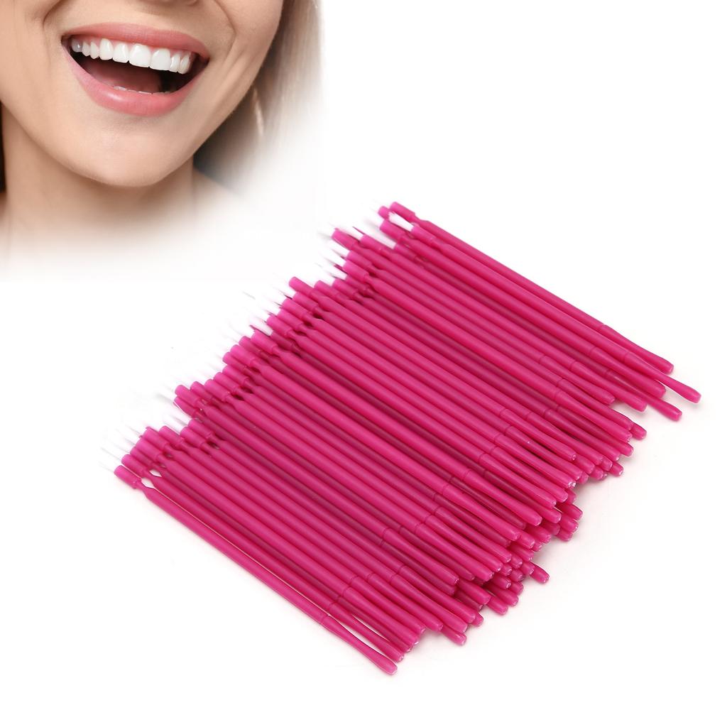 100 PCS Dental Micro Applicator Disposable Bendable Ultrafine Purple Dental Brush for Oral Care