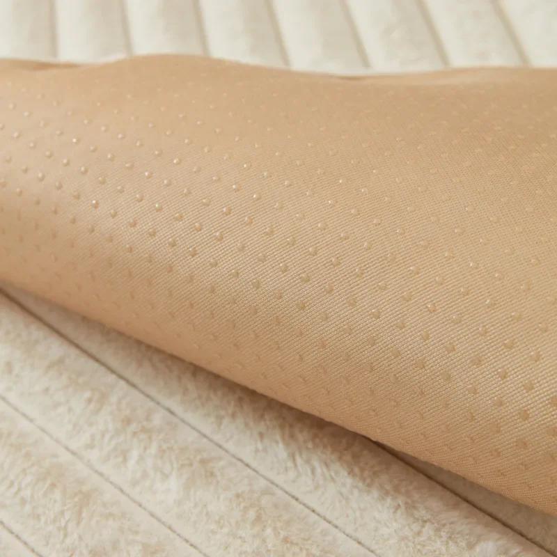 Verdickte Plüsch-Sofamatte, warmer Winter-Couchbezug, L-förmiger, rutschfester Sofabezug, superweiches, gestepptes Sofatuch