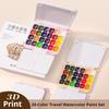 24 Farben Aquarellfarben-Set Schmincke 0,5 ml Mini-Taschen-Reise-Aquarellfarben-Paletten-Set für Maler, Künstler, Studenten