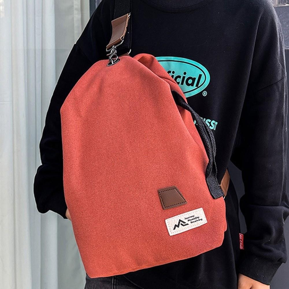 Large Capacity Male Crossbody Bag Retro Style Single Shoulder Pouch Canvas Chest Bag  Travel