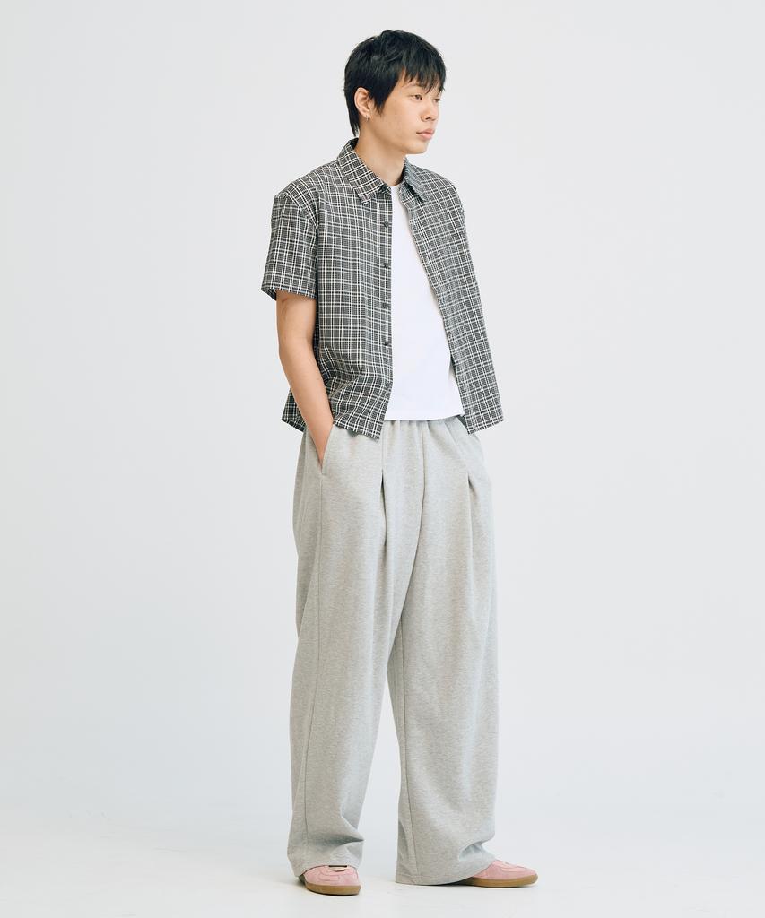 TAKEASY Essential Wide Sweatpants (Melange Grey)