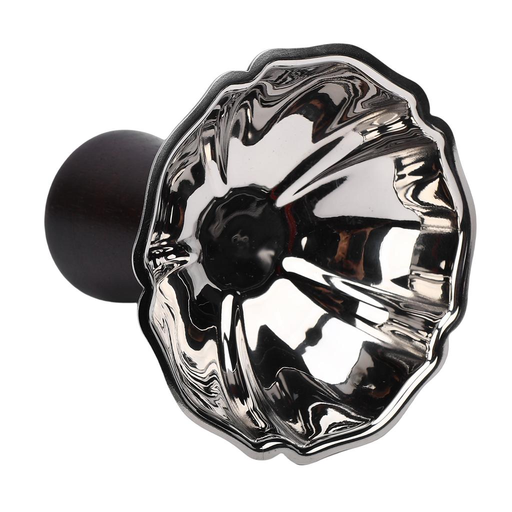 Serving Dessert Bowl Stainless Steel Multifunctional Wooden Base Yogurt Snack Candy Cup for Hotel Home