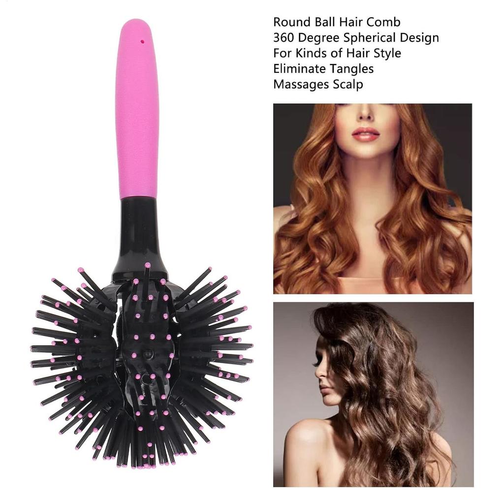 hair soft hair comb  styling curly hollow-out bounce hair comb 3D Spherical Curling Brush Salon Styling Curly Hair Styling Brush