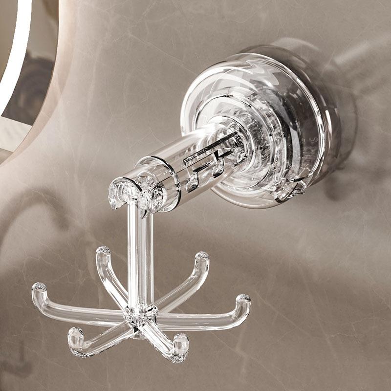 

Household Six Claw Rotating Suction Cup Hook, No Punching, Multifunctional Headband Jewelry Storage, Wall Mounted Storage Rack