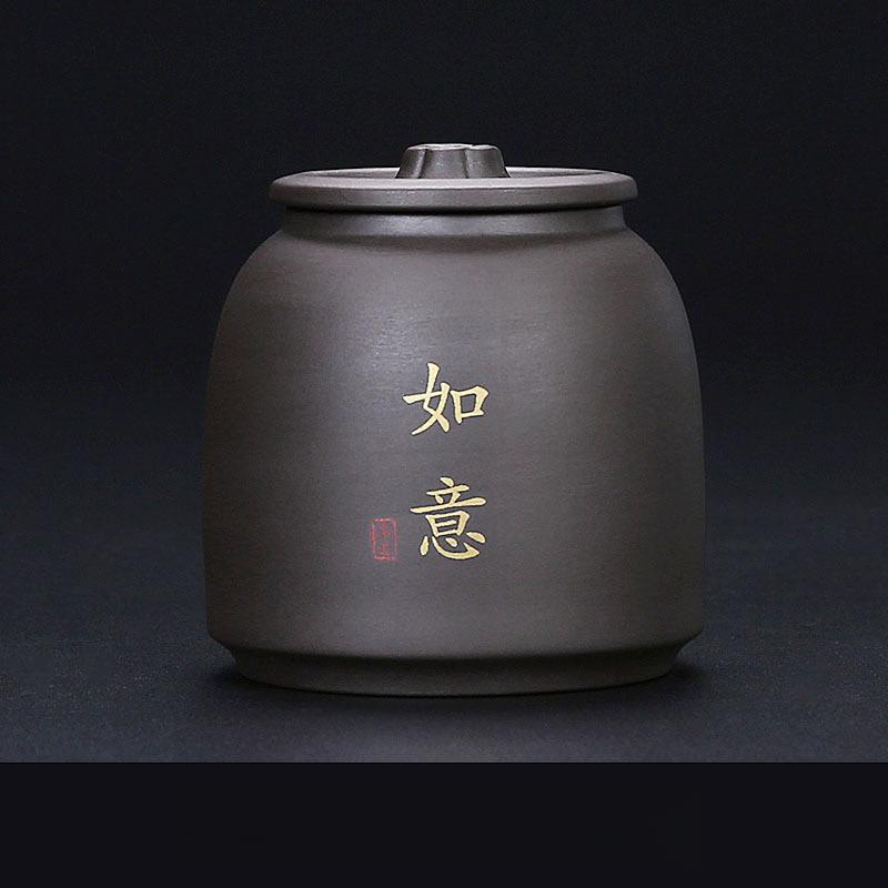 220ml Lattina da Tè Yuanshan in Argilla Viola Piccola Lattina per Conservazione del Tè Scatola per Tè Pu-erh Lattina a Prova di Umidità Barattolo per Tè Nero