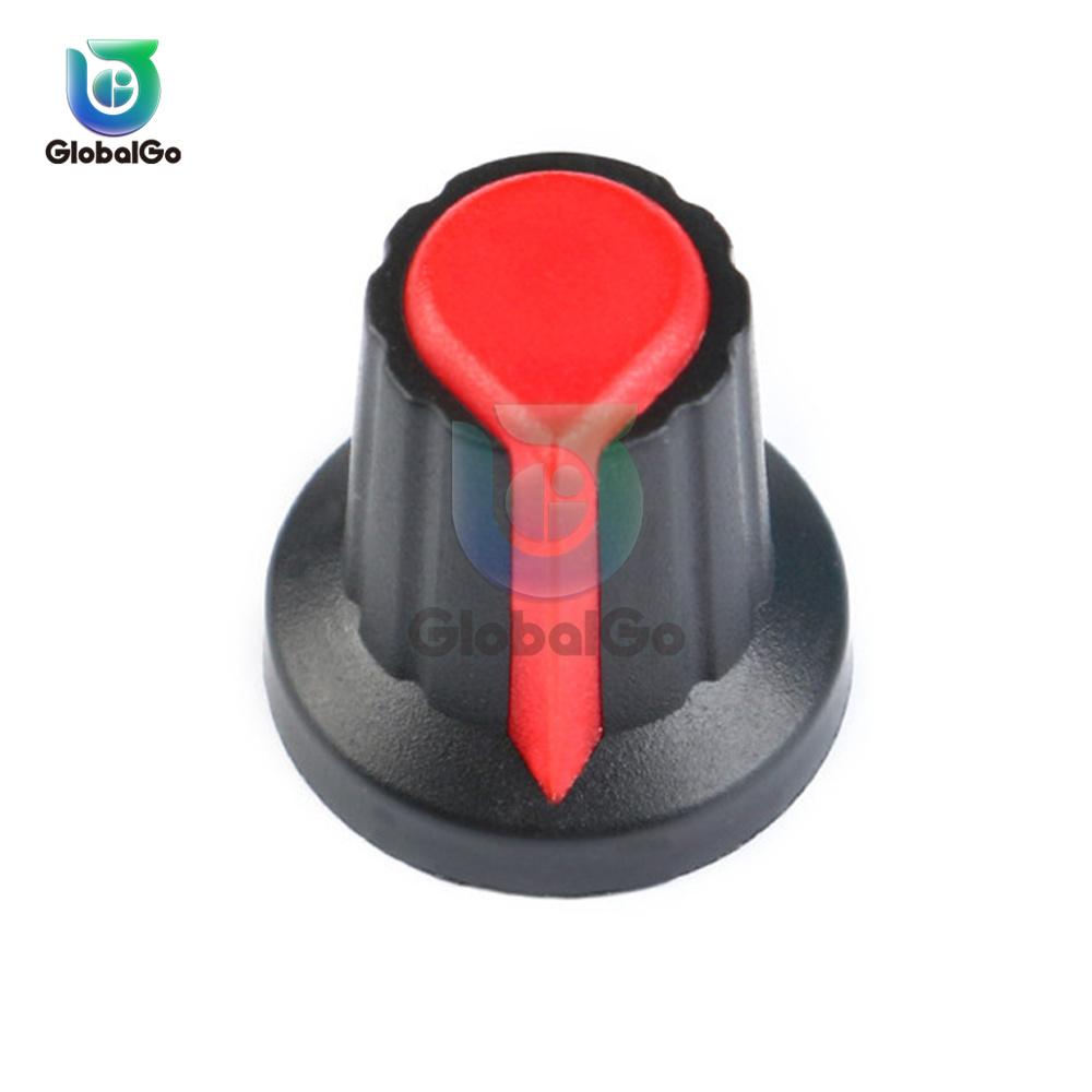 5PCS/lot WH148 Potentiometer Knob Cap Kit Plastic Knobs Cap 6mm Shaft Hole AG2 Yellow Orange Blue White Red