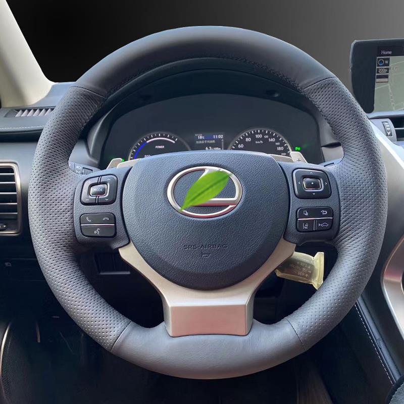 Pokrowiec na kierownicę ze skóry naturalnej, szyty ręcznie, do Lexus ES, NX, RX, GS, IS, CT