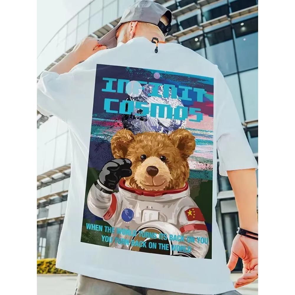 

Летняя новая повседневная свободная футболка с короткими рукавами, мужская модная свободная футболка с принтом, большой размер 8XL, хип-хоп, парная одежда, короткий рукав, хлопковый топ XXXXXL белый