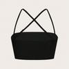 European and American Summer Sexy Small Suspender Letter Hot Diamond Ultra Short Personalized Street Backless Vest