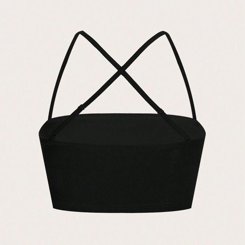 European and American Summer Sexy Small Suspender Letter Hot Diamond Ultra Short Personalized Street Backless Vest