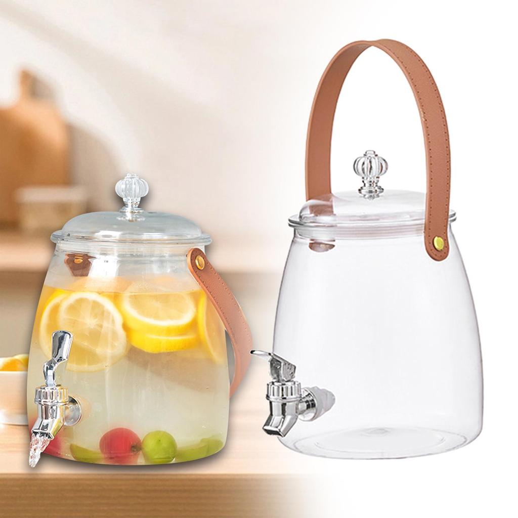 Large Capacity Plastic Refrigerator Beverage Dispenser with Spout Portable Cold Kettle Drinking Water Jug for Outdoor Camping