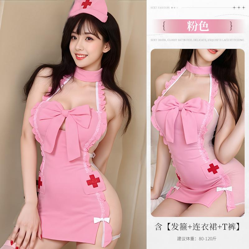 New Sexy Lingerie Pure Desire Nurse Uniform Temptation Pajamas Bed Free Pajamas Plus Size Set