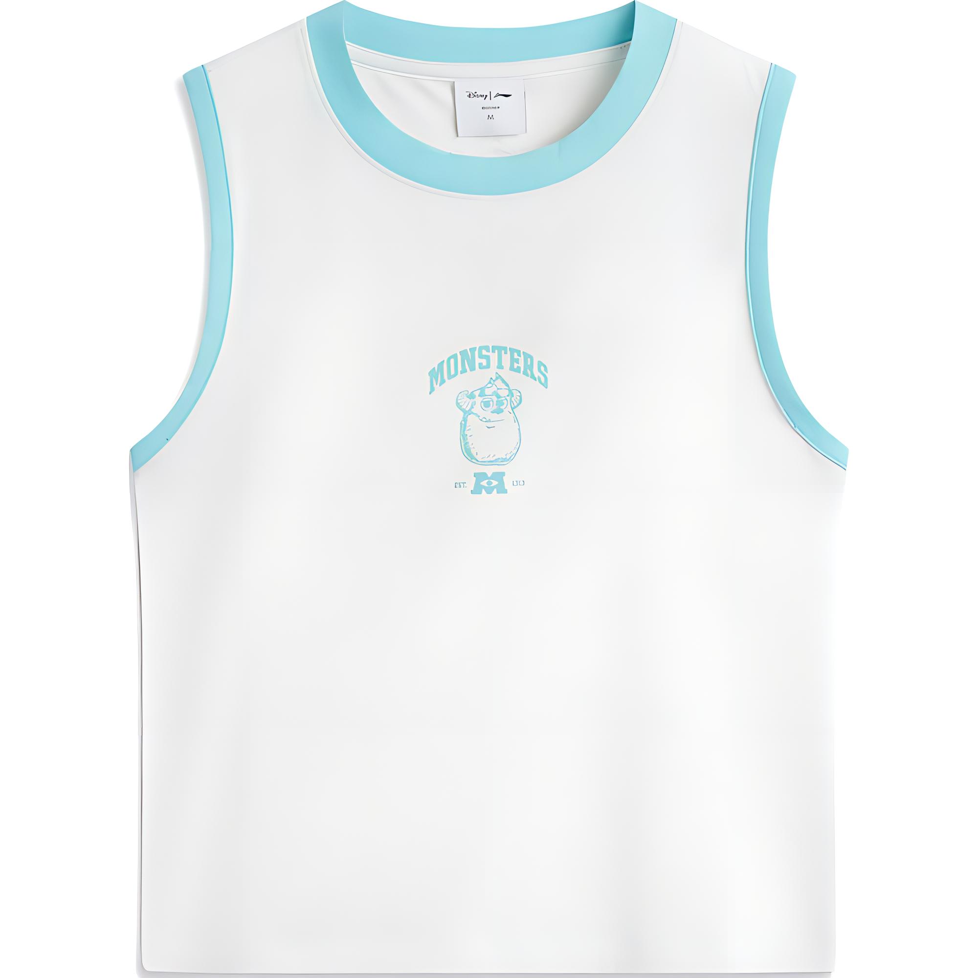 

Li Ning Disney Collaboration Серия Университет Монстров Цветной блок Буквы Круглый вырез Комфортный Дышащий Спортивный жилет Женский жилет AVSU470-1 XL