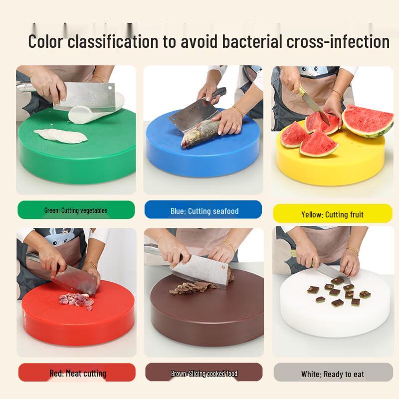 Ouluoti Antibacterial Extra Thick Round PE Chopping Board