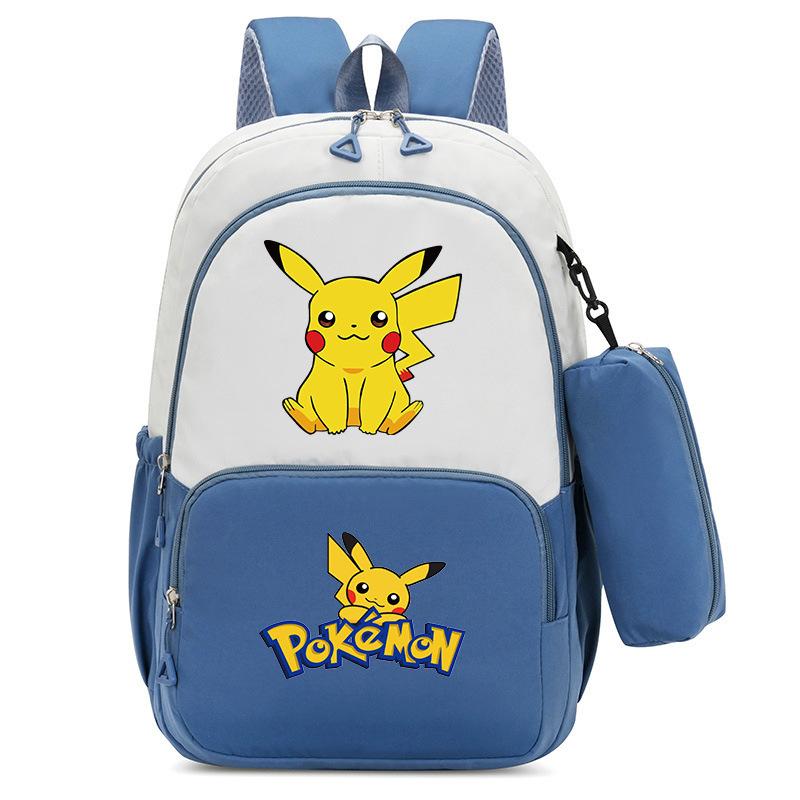 Pokemon Cartoon Printed Backpack Pencil Bag Elementary School Student Junior School Bag Backpack
