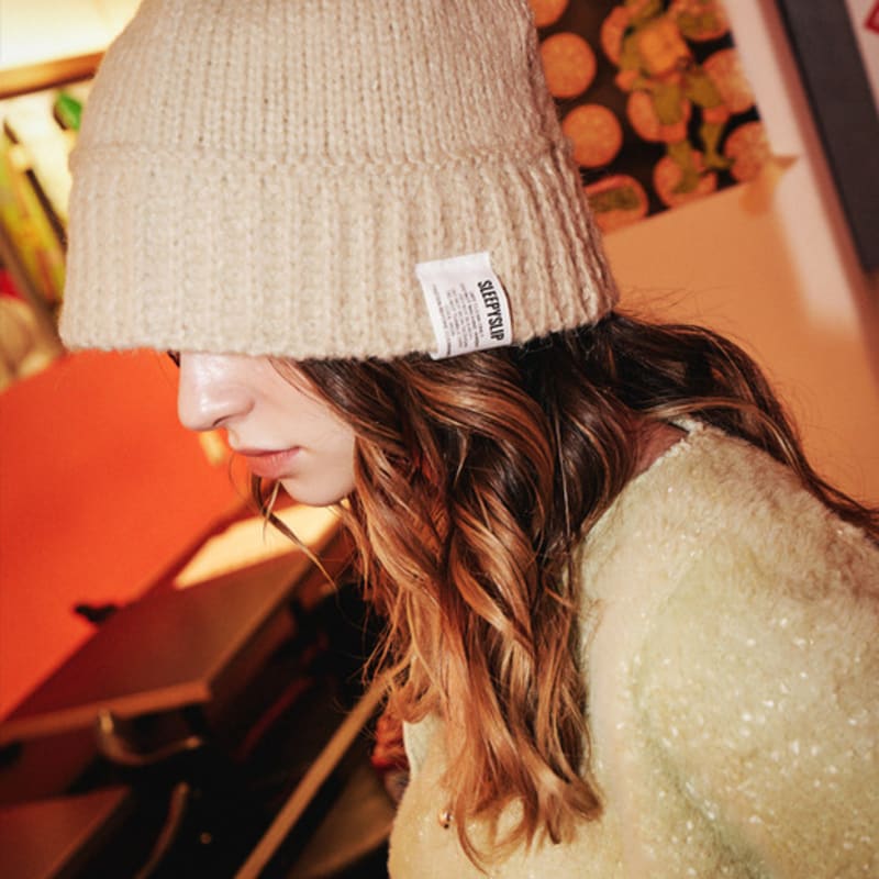 

SLEEPYSLIP [unisex]ALPACA KNIT BEIGE BUCKET HAT free