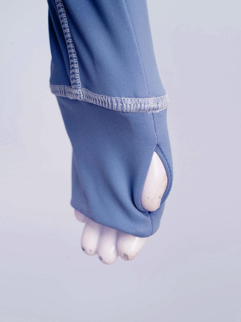 Mädchen Reitshirt: Pullover mit Stehkragen, langen Ärmeln, Reißverschluss, Daumenlöchern und Taschen, Reitsport-Oberteil