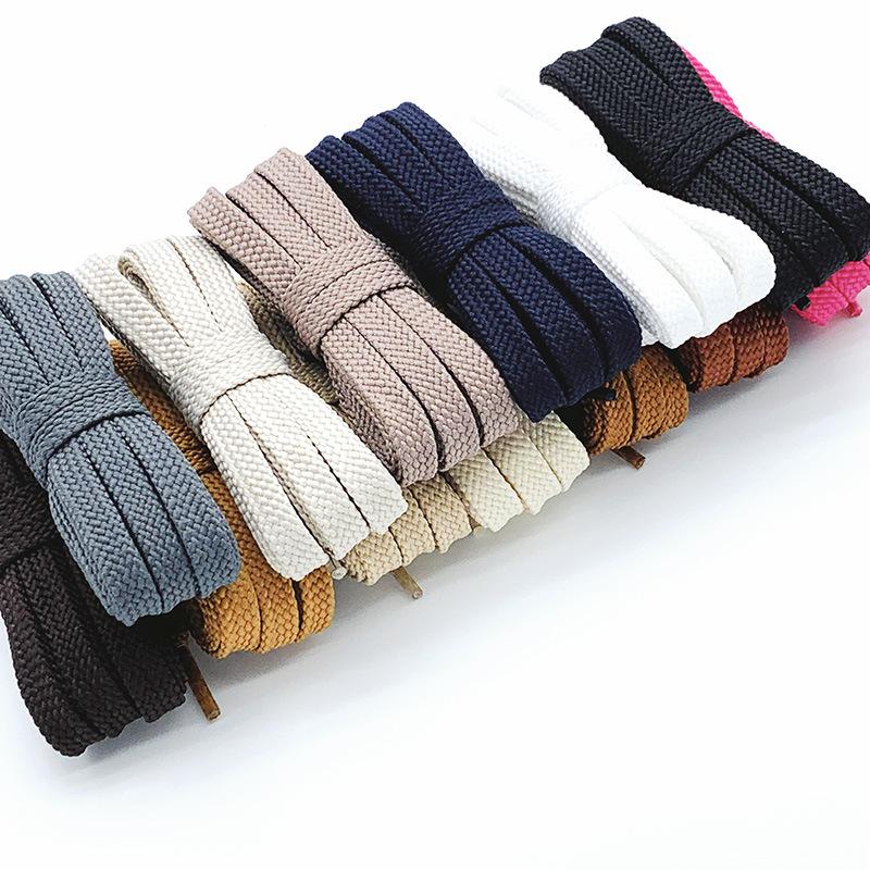 Einfarbige Flach geflochtene Schnürsenkel, Strapazierfähige Polyester Ersatzschnürsenkel, Modische Schnürsenkel für Sneaker, Sport- & Freizeitschuhe