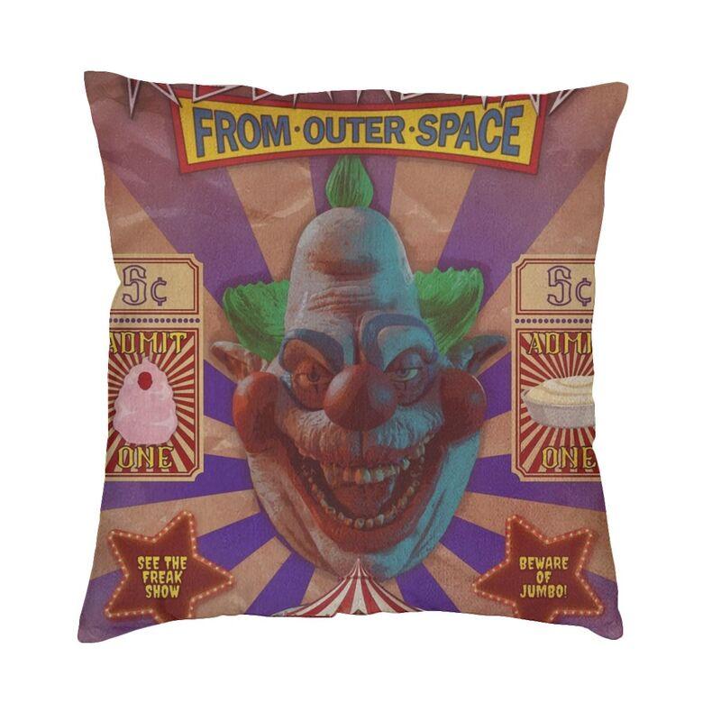Killer Klowns From Outer Space Funny Horror Movie Cushion Cover 45x45cm Home Decorative Printing Throw Pillow Sofa Double Side