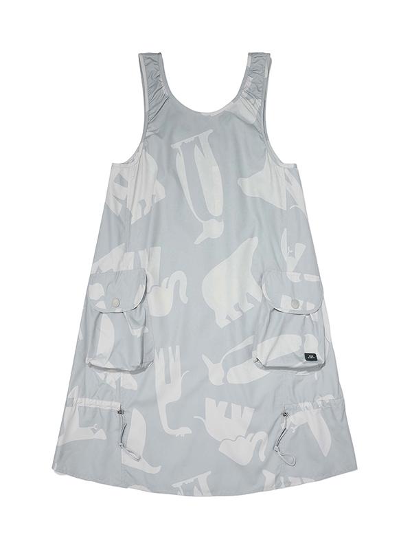 Bbc Earth W Animal Print Out-Pocket Lightweight Dress_Light Mint