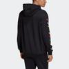 Adidas Originals Trefoil Letter Print Hoodie, Men Black Comfort Daily Sports Hoodie GP4439