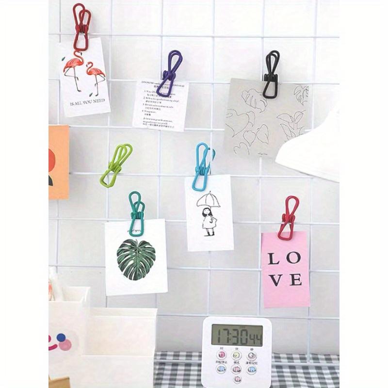 1pc Watercolor Pens, Drawing Pens, Art Supplies Organizer. 10pcs Colorful Memo Clips, Iron Book Clips, Exam Paper Clips