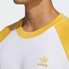 adidas Originals Adicolor Raglan T-Shirt Comfortable Versatile Brand Logo Print Crew Neck Short Sleeve Men Tops Yellow JM7266