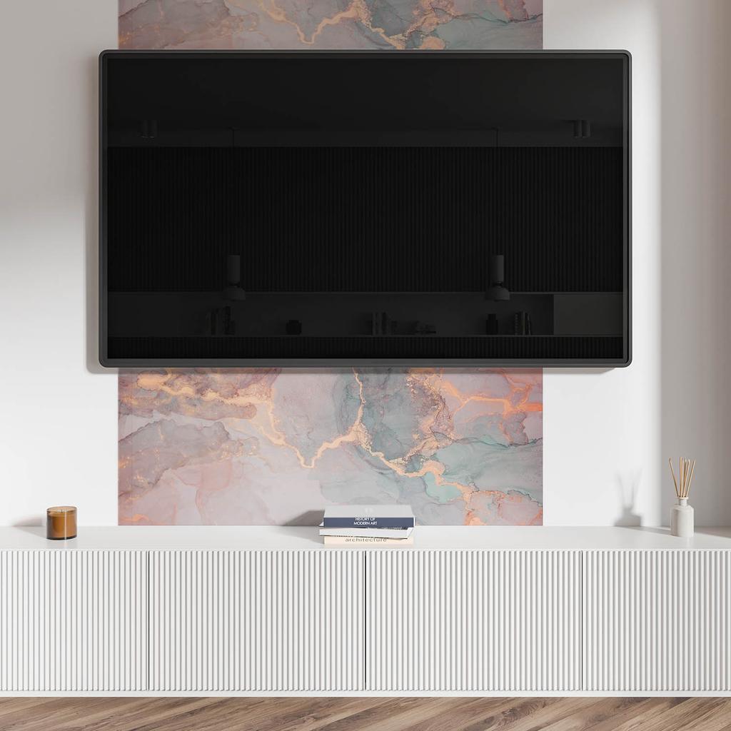 Panel Winylowy Z Dekorem Do Kuchni Lub Łazienki 120X60 Cm Abstrakcyjny Wzór Żywicy