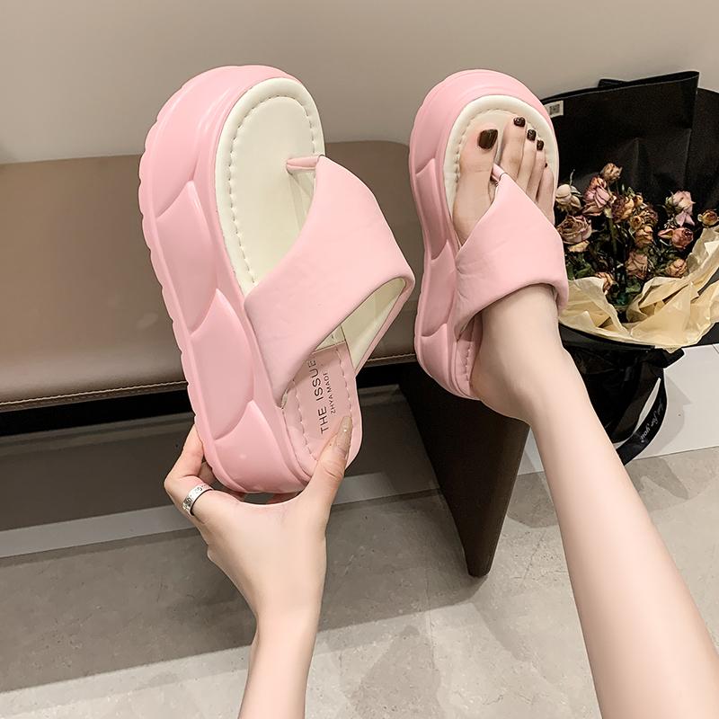 fashion 7cm New Thick Flip-flops Women Fashion Platform Sandals Outdoor Women Beach Slipper Home Comfort Women's Summer Sandals 2024
