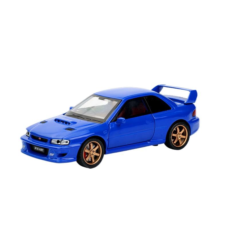 1/32 Scale Subaru Impreza Sti Car Model Sports Car Simulation Car Alloy Model Children's Toy Car Boy Collection Ornaments