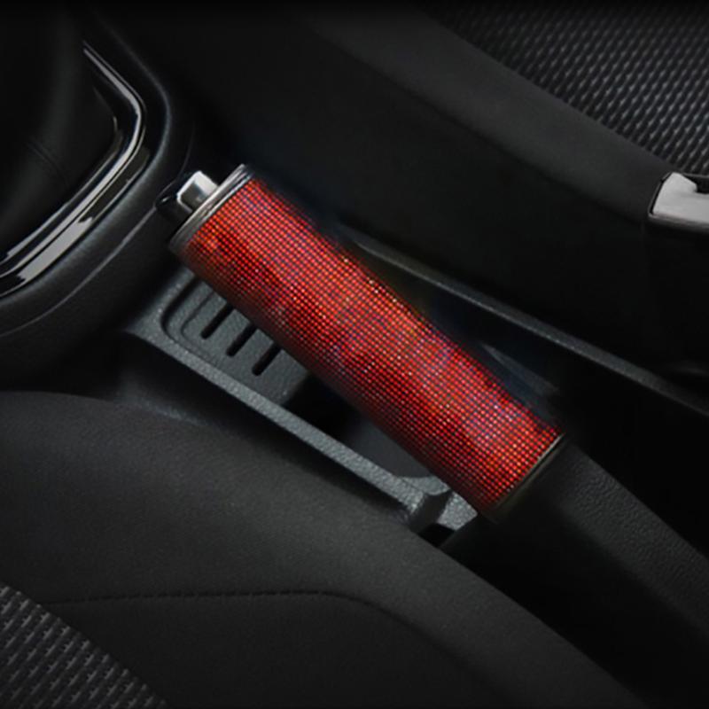 Rhinestone Car Shift Gear Cover Handbrake Cover Leather Auto Anti-slip Protector Decoration Universal Car Accessories Interior
