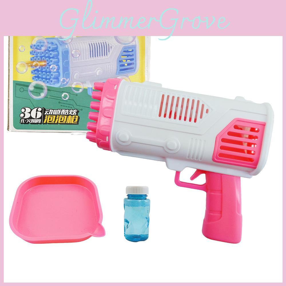 Fun Pink And Blue Electric 36 Hole Bubble Machine For Kids With Exciting Lights And Joyful Play