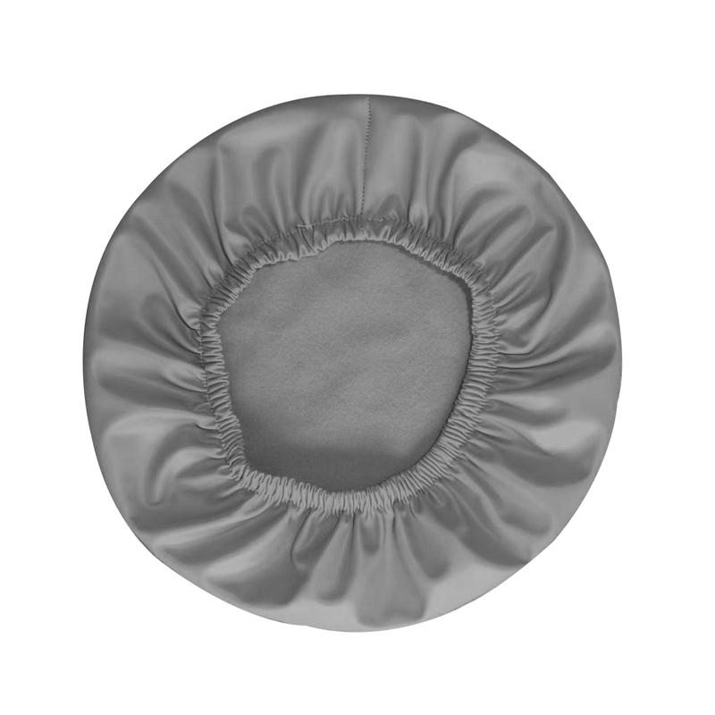 1pc Waterproof Round Stool Cover Stretch PU Leather Bar Stool Covers All Inclusive Rotating Chair Seat Slipcover Home Hotel