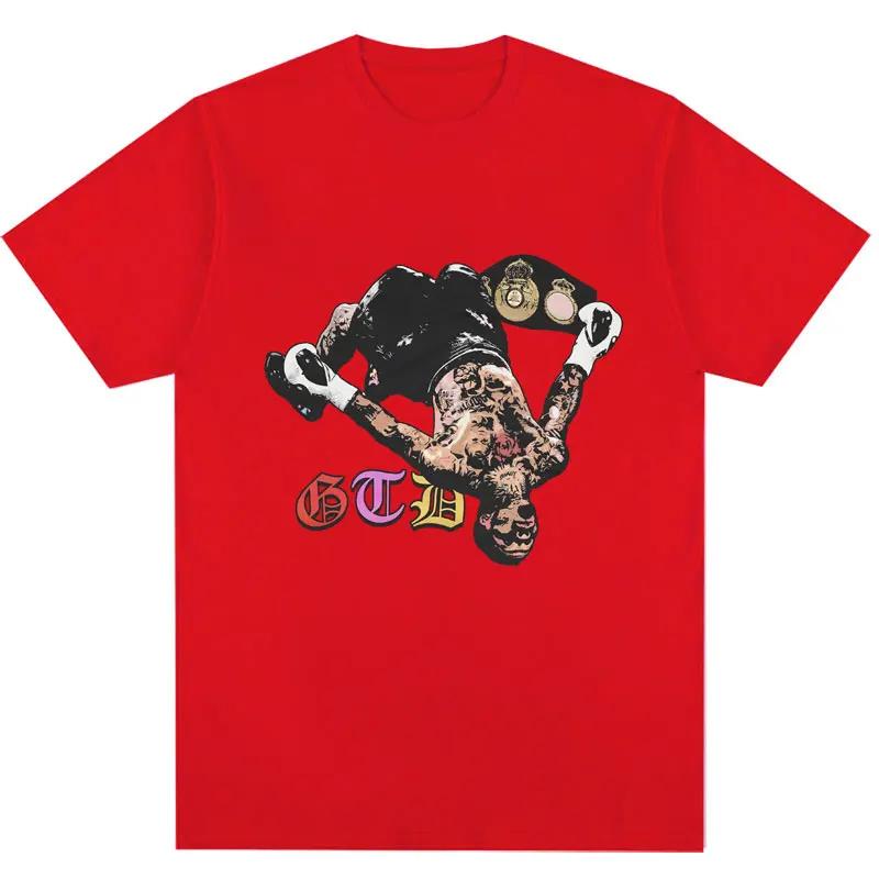 Sommer Herren Tank Gervonta Davis Boxchampion Figur Print 100% reine Baumwolle Kurzarm Streetwear
