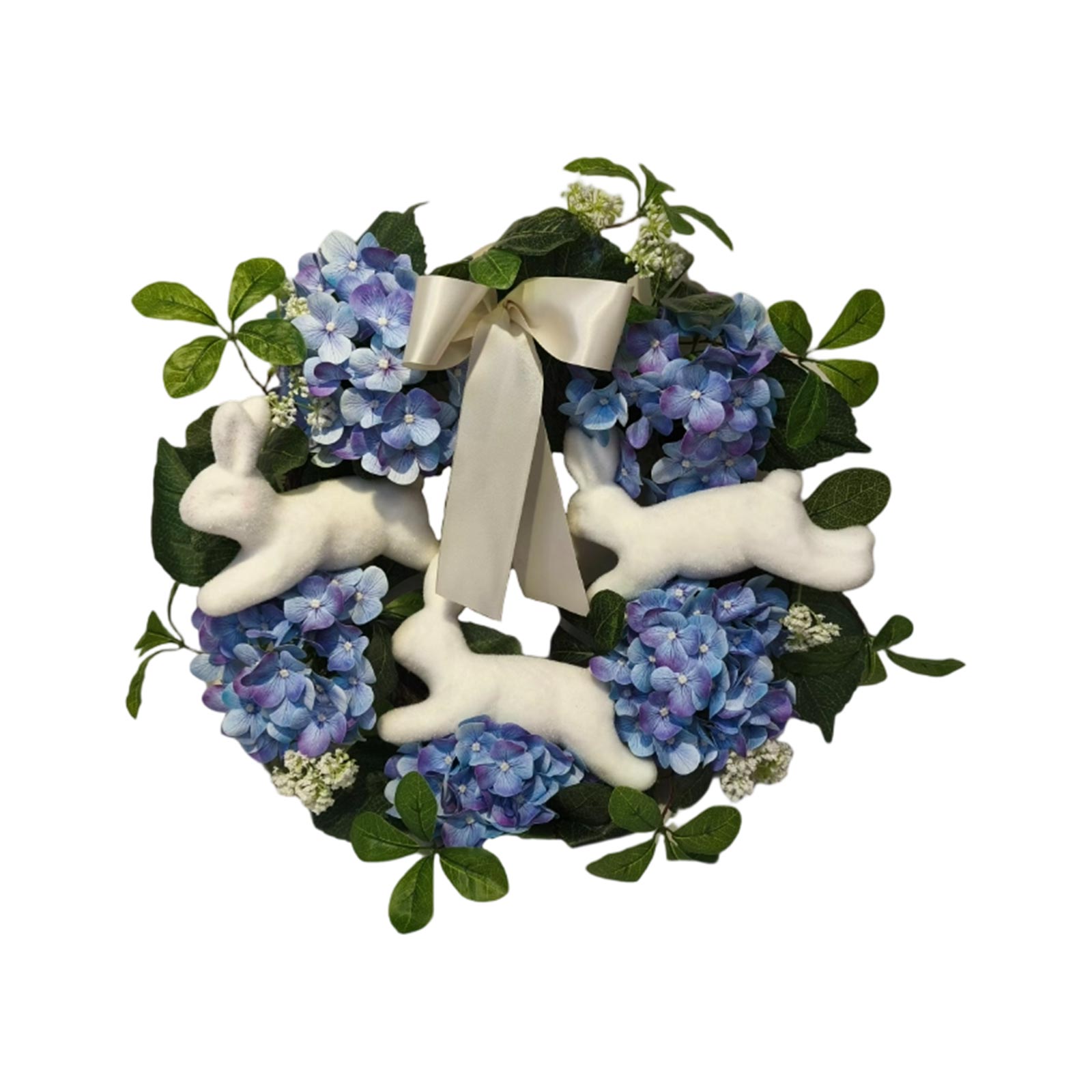 

50cm And Artificial Flower Wreath, In Blue And , With An Easter Theme.